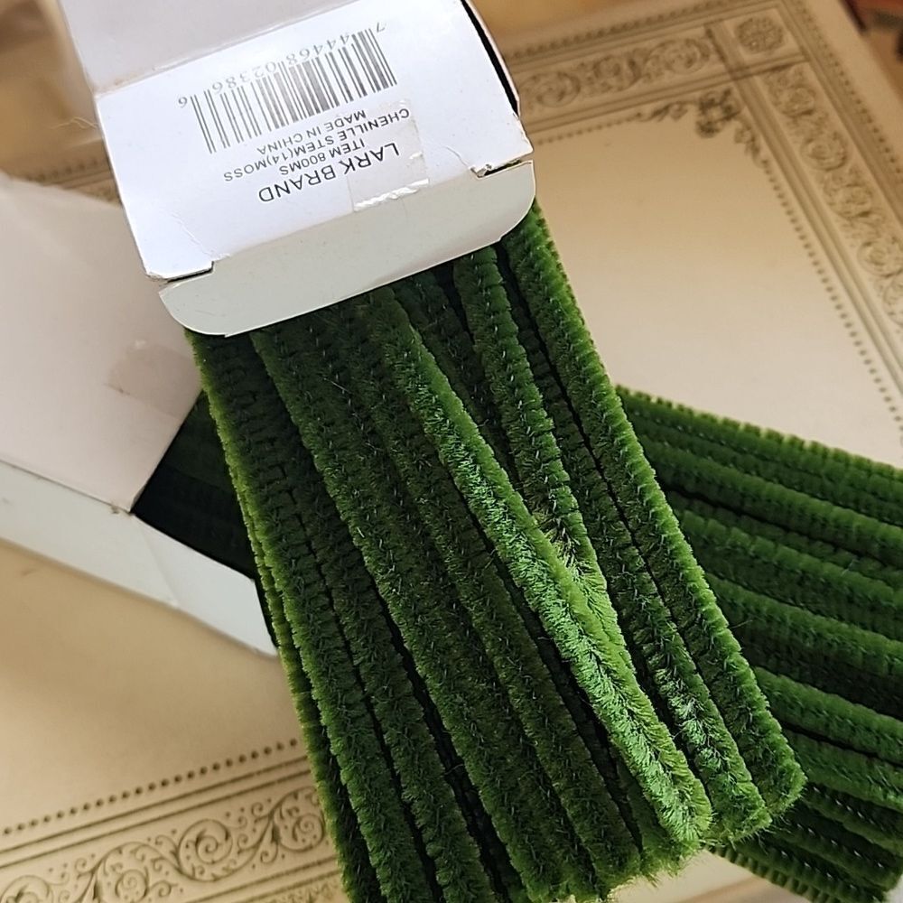 Crafting 200 Stems Moss Color Chenille Stems 12"